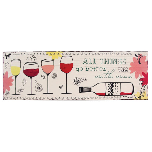 Better With Wine Haight Ashbury Wall Decor 12.5Cm