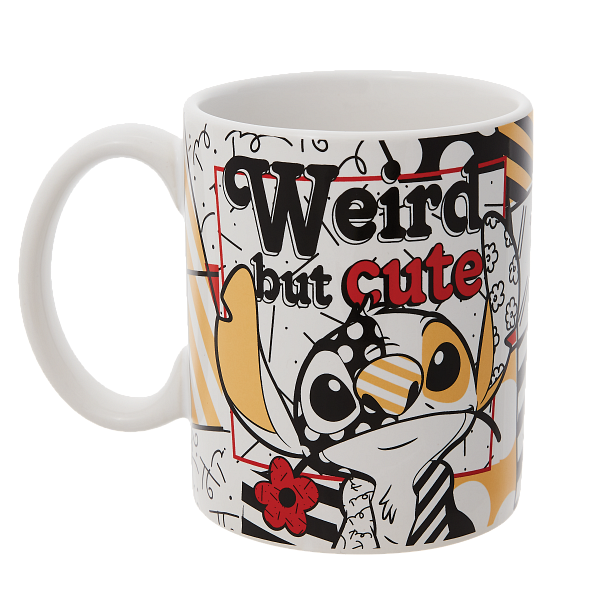 Enesco Disney by Britto Midas Lilo and Stitch Weird but Cute Coffee Mug