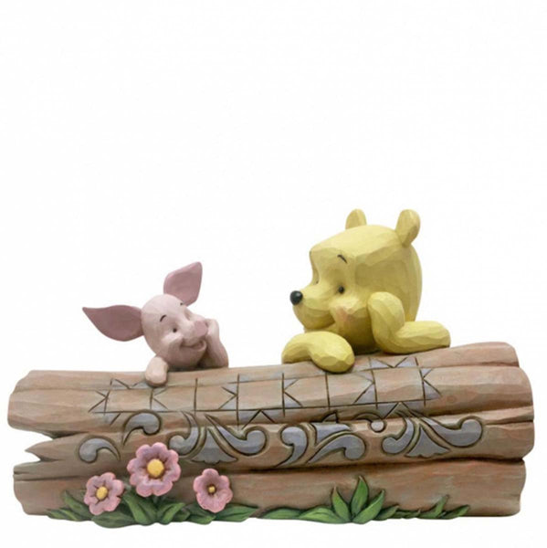 Disney Traditions POOH AND PIGLET ON A LOG  6005964