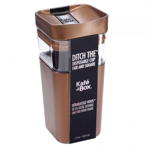 Kafe in the Box Designer Travel Mug 12oz - 355ml Small Brown