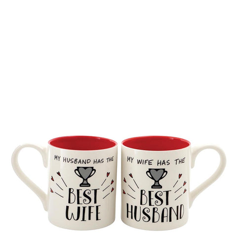 Our Name is Mud Best Wife and Best Husband Mug Set