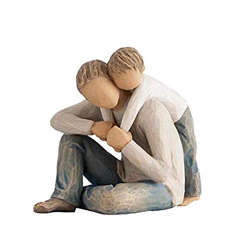 Willow Tree Figurines Gift Set Father and Son with Dog