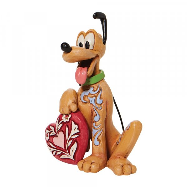 Enesco Disney Traditions Pluto Holding Heart Figurine