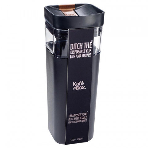 Kafe in the Box Designer Travel Mug 16oz - 473ml Med Black