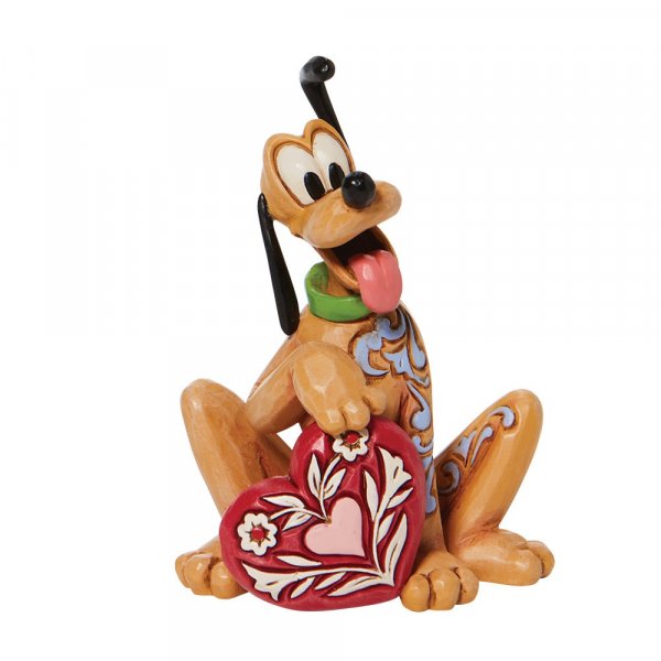 Enesco Disney Traditions Pluto Holding Heart Figurine
